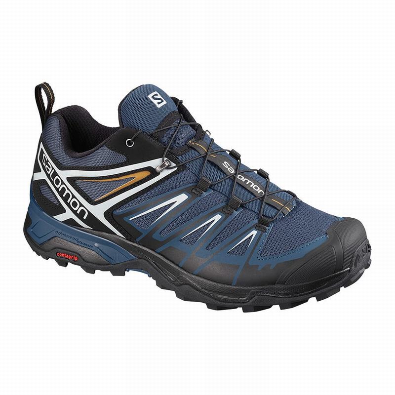 Salomon Singapore Mens Hiking Shoes - X ULTRA 3 Navy/Black | 56704-MGFV